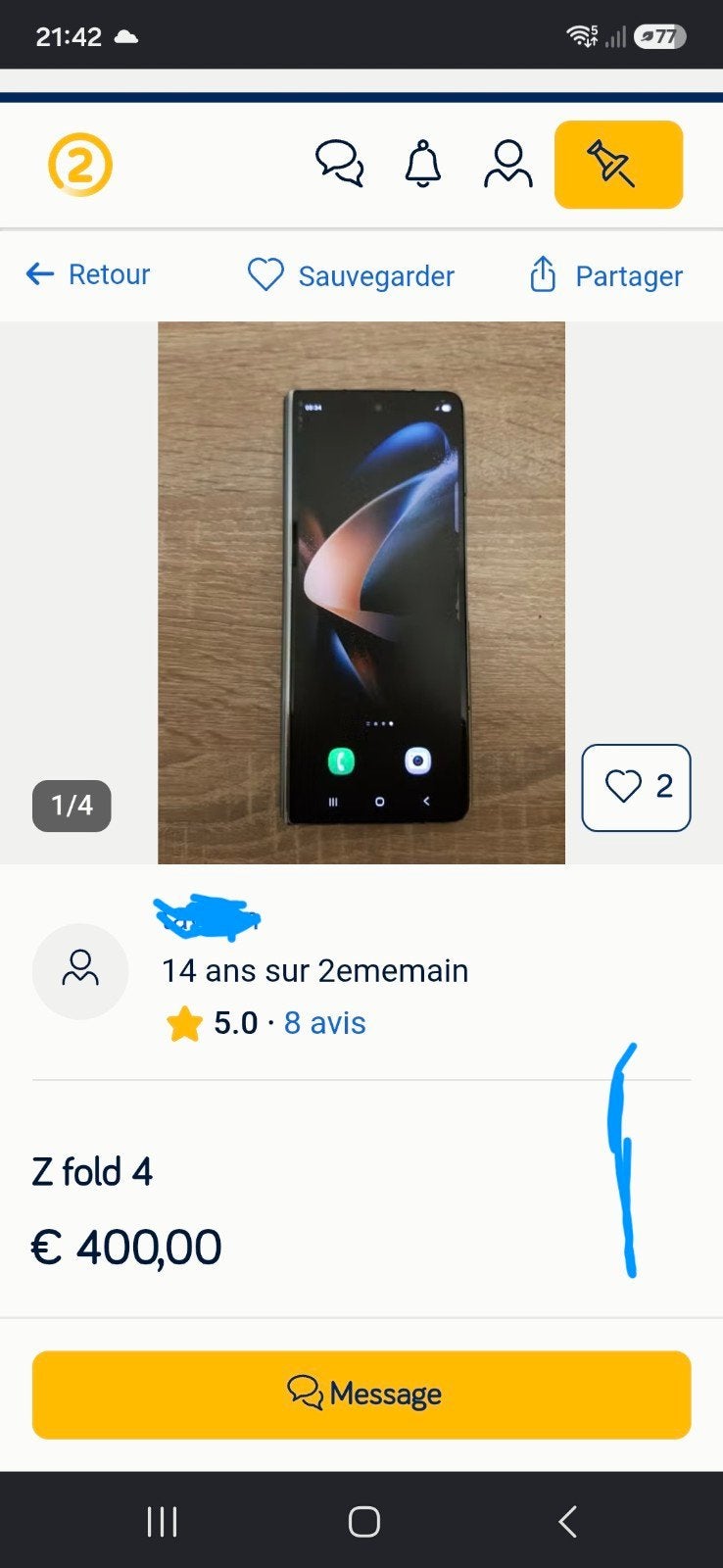 je recherche !! un samsung z fold 4 ou 5, Télécoms, Téléphonie mobile | Samsung