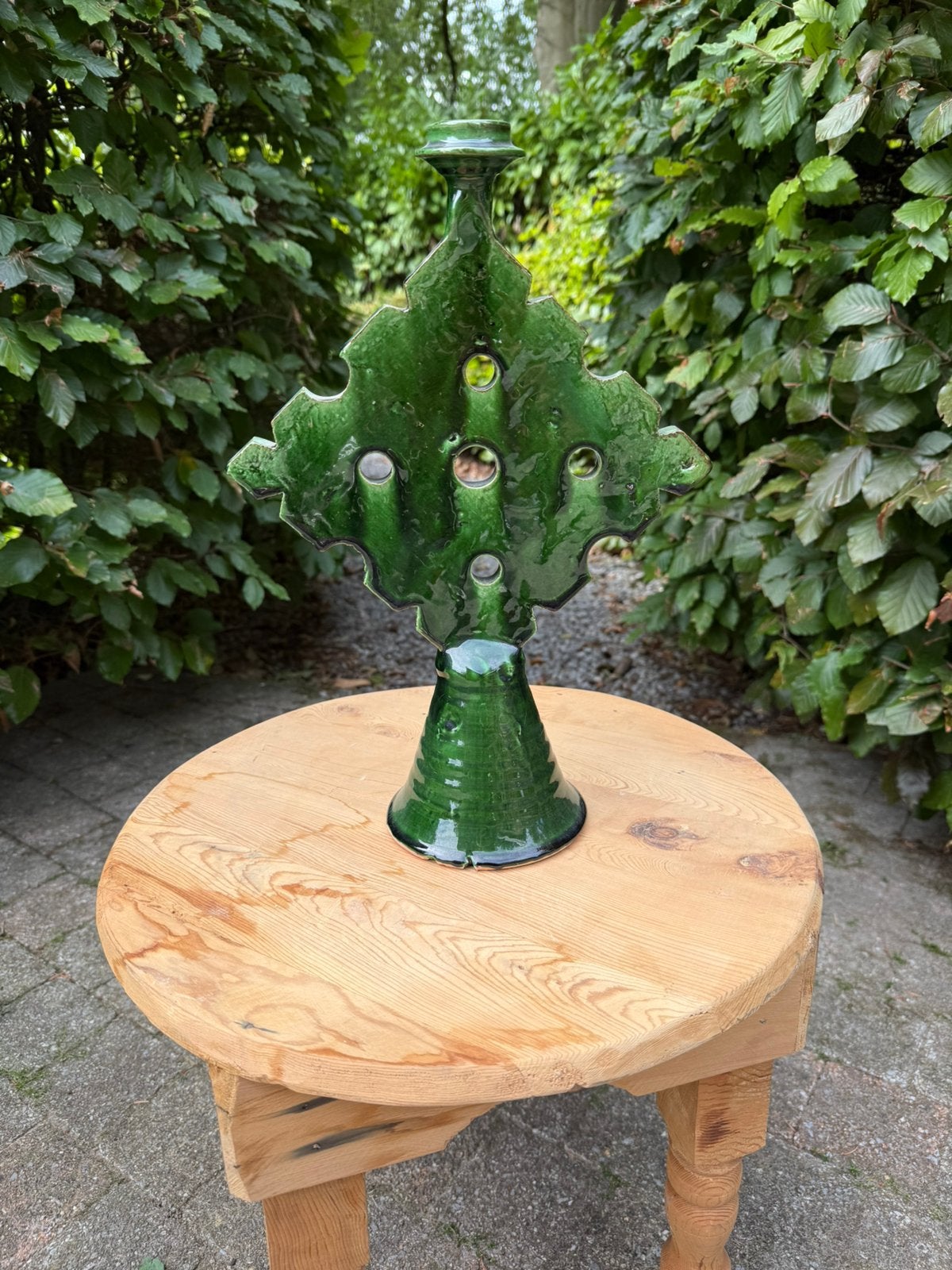 Tamegroute kandelaar uit Marokko, Ophalen, Nieuw, Groen, Steen/keramiek
