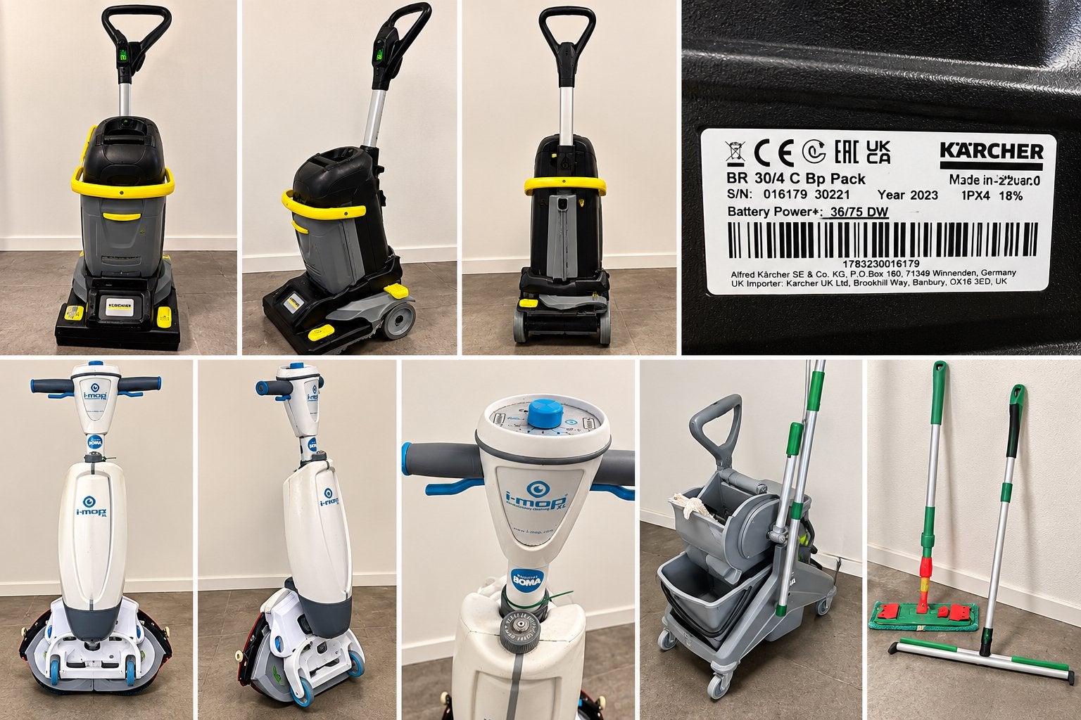 i-mop XL + Kärcher BR 30/4 schrobmachines /schoonmaakkar, Ophalen, Schrobmachine