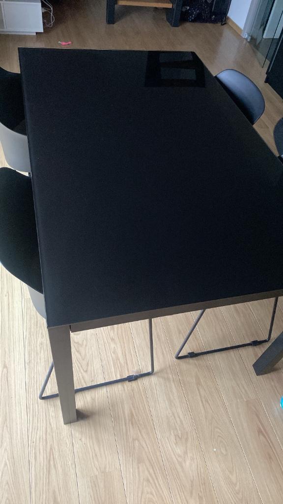 Tafel, Huis en Inrichting, Tafels | Eettafels, Ophalen, Vierkant, 50 tot 100 cm, Zo goed als nieuw