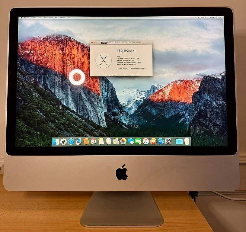Apple iMac 9.1 24" (2009), Informatique & Logiciels, Apple Desktops, Enlèvement ou Envoi, HDD, Reconditionné, IMac