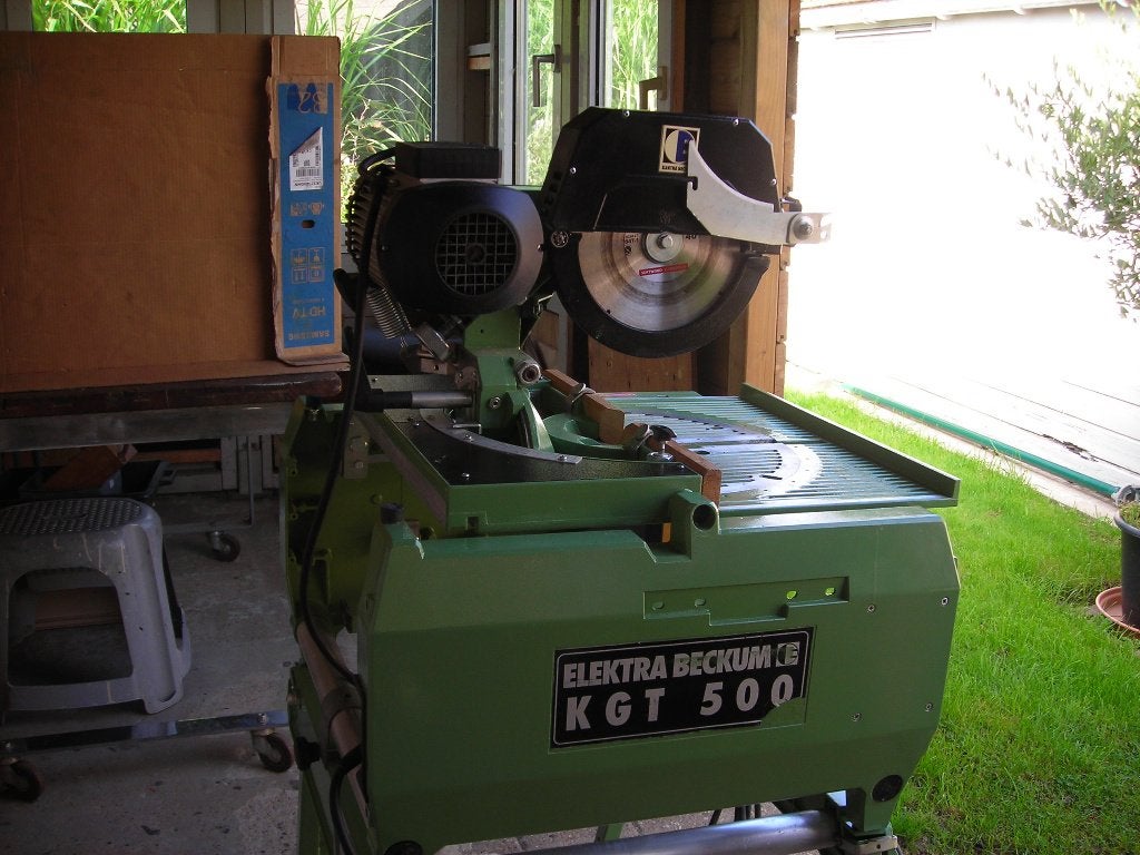 zaagtafel elektra beckum kgt 500, Ophalen, Zo goed als nieuw, Afkortzaag, 30 tot 70 mm
