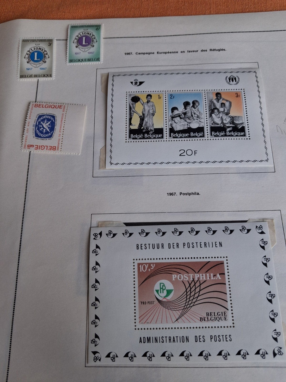 1967 lot complet timbres belges  COB 1404/1442, Enlèvement ou Envoi
