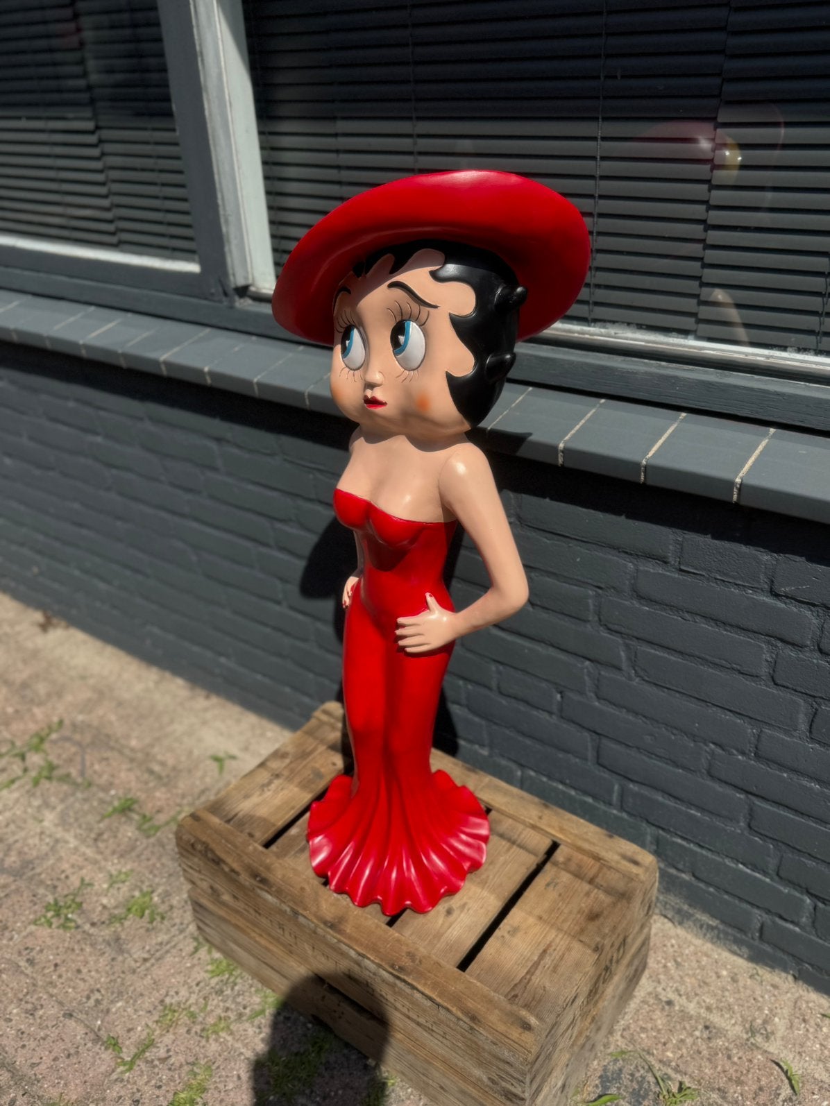 Groot Betty Boop beeld met hoed, Ophalen, Betty Boop, Zo goed als nieuw