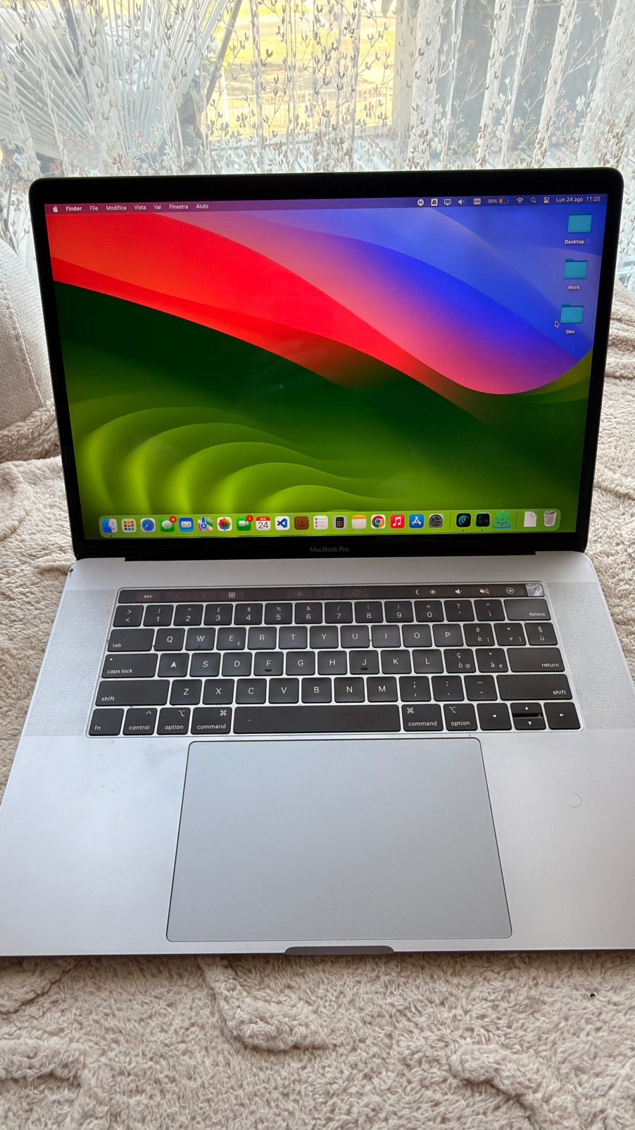 MacBook Pro 15.6” - 32GB / Intel i9 6-Core, 32 GB, 512 GB, Comme neuf, Enlèvement