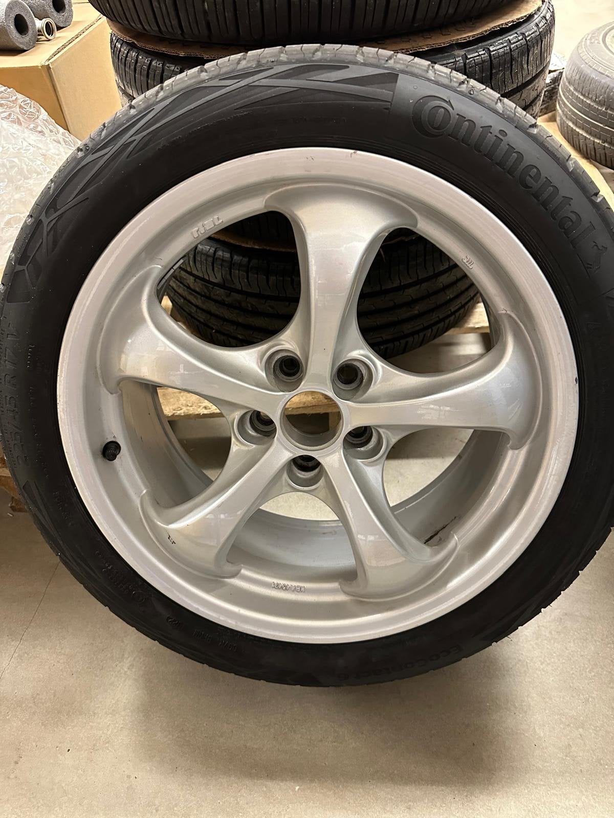 OZ Vela replica 17” + Continental, Auto-onderdelen, Ophalen, 17 inch, Band(en), Gebruikt