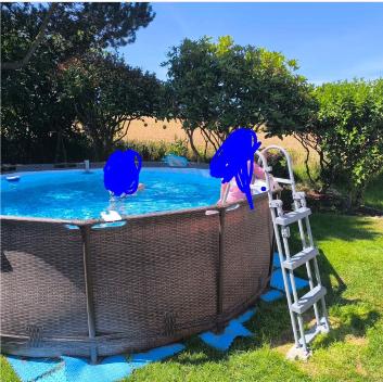 A vendre, piscine bestway steel max pro tubulaire, Jardin & Terrasse, Piscines, 200 à 400 cm, 300 cm ou plus, Rond, Comme neuf