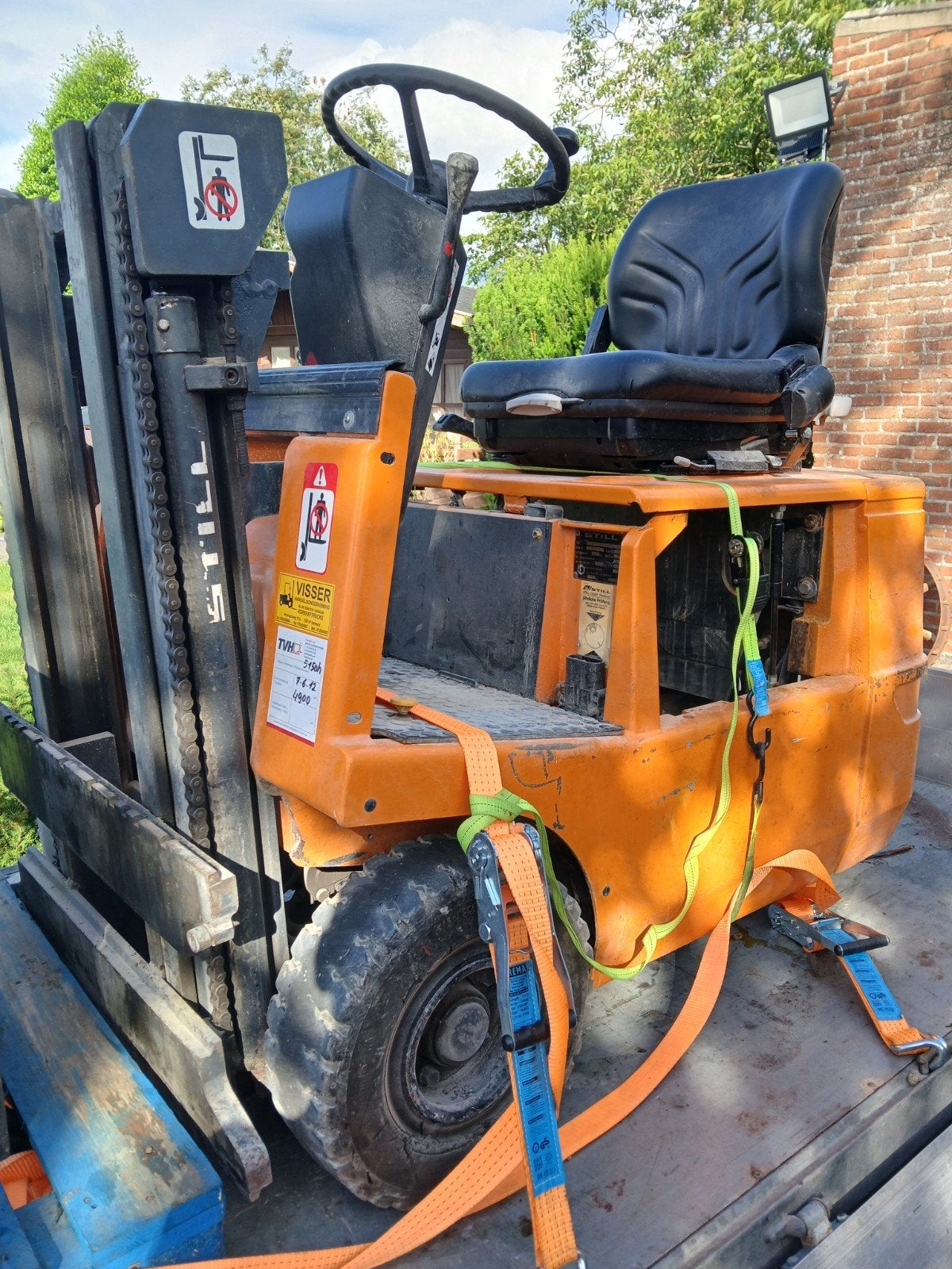 Heftruck still, Enlèvement
