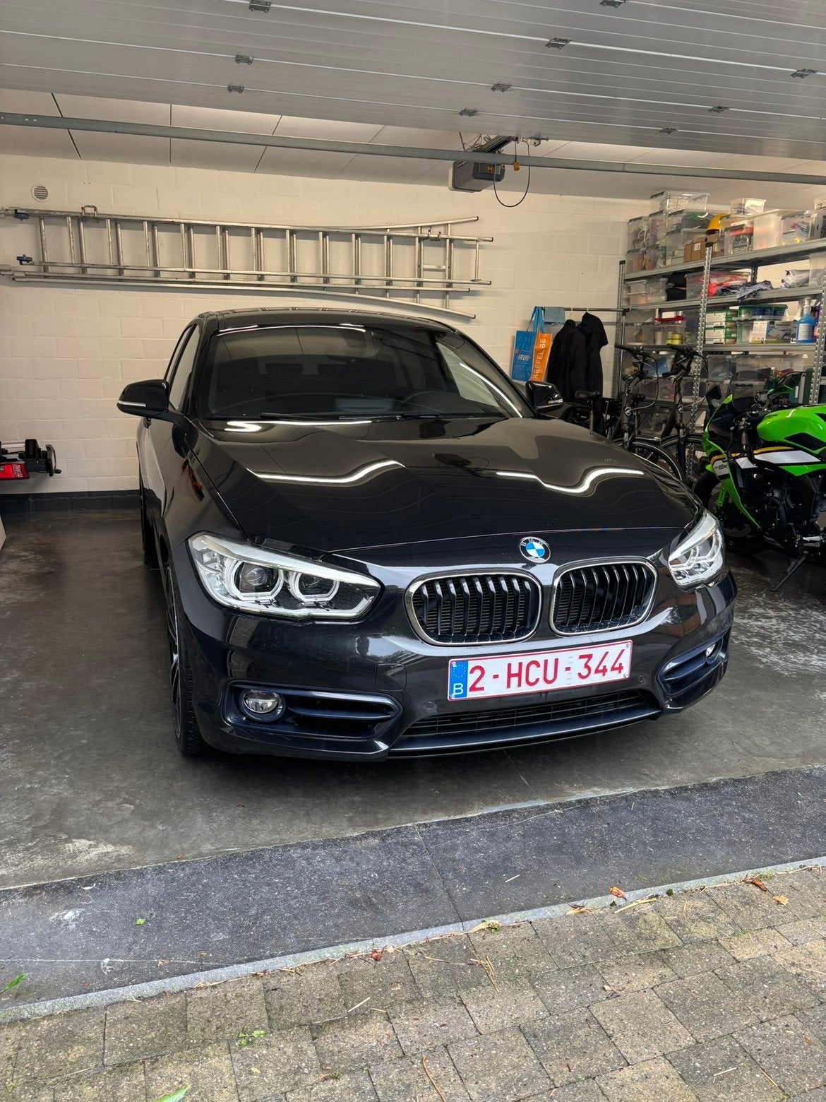 Bmw 1 serie, Auto's, Zwart, 5 deurs, Particulier, 3 cilinders