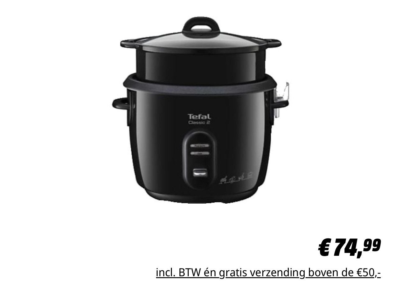 TEFAL Classic 2 rijstkoker - 2 liter, Ophalen of Verzenden