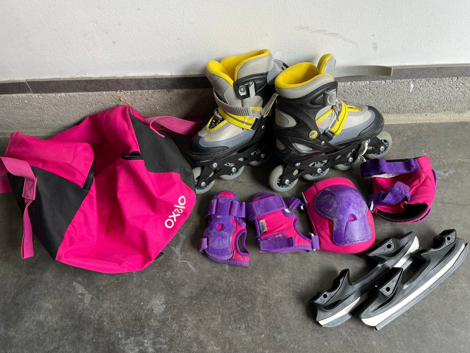 Inlineskates met ijsschaatsen, Sport en Fitness, Kinderen, Bescherming, Ophalen, Overige merken