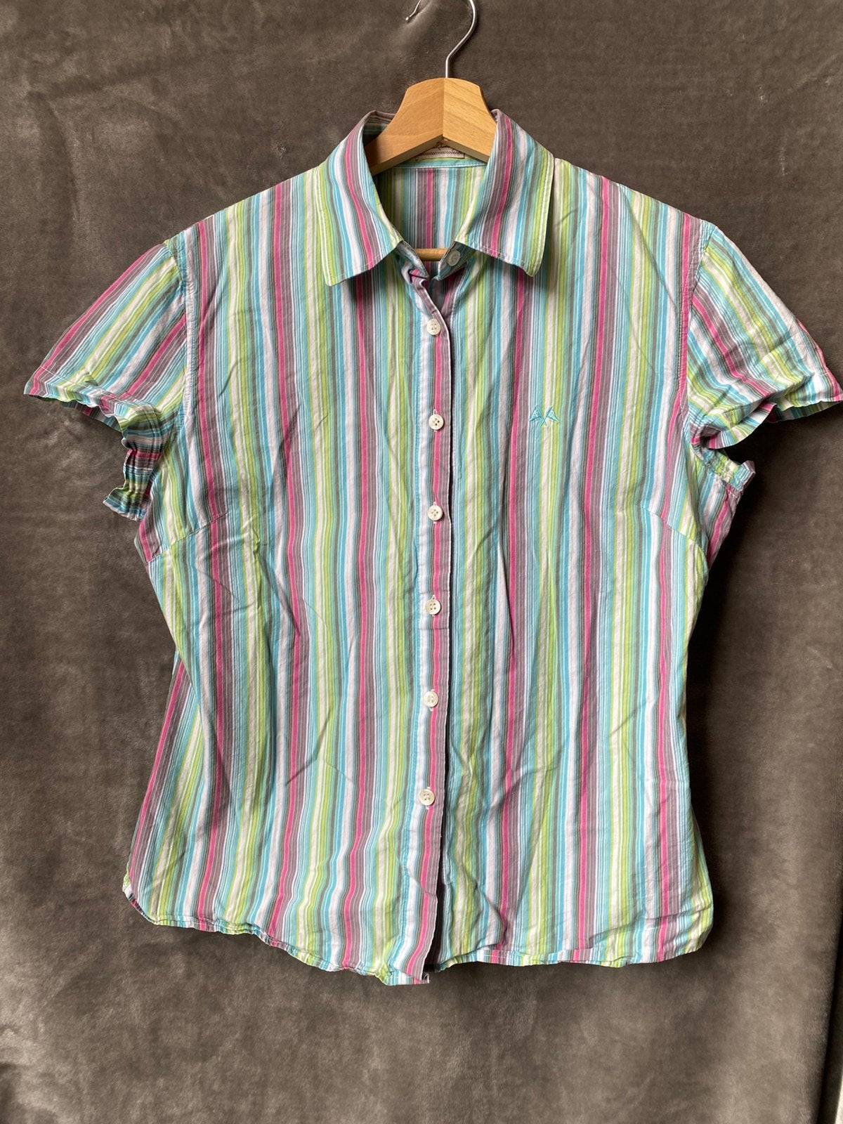Chemise rayée à manches courtes Thomas Burberry, Enlèvement ou Envoi, Porté