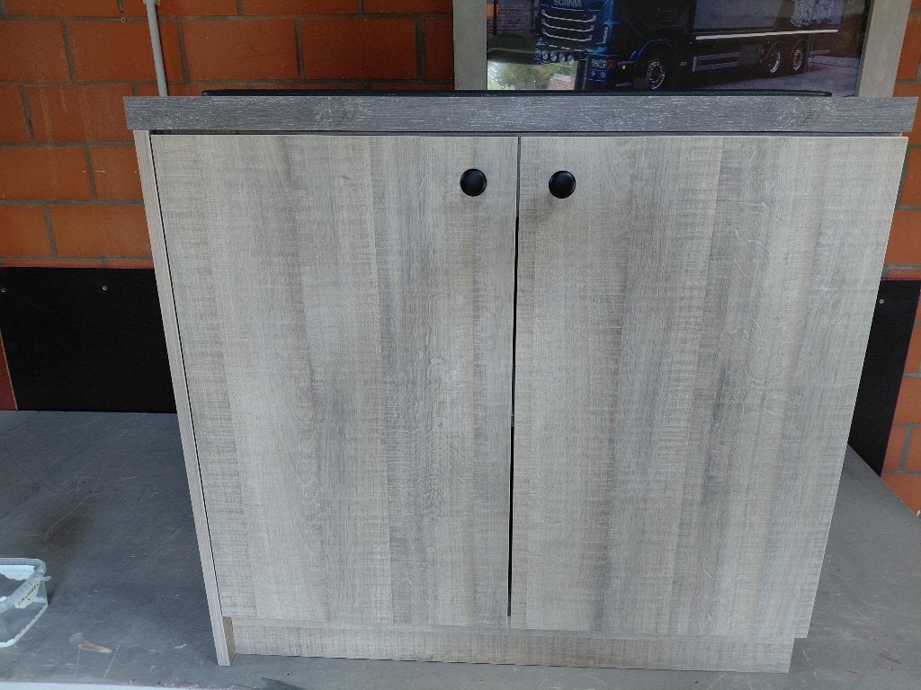 kast met ingebouwde spoelbak, Huis en Inrichting, Keuken | Keukenelementen, Ophalen, Gebruikt, Bruin, 50 tot 100 cm