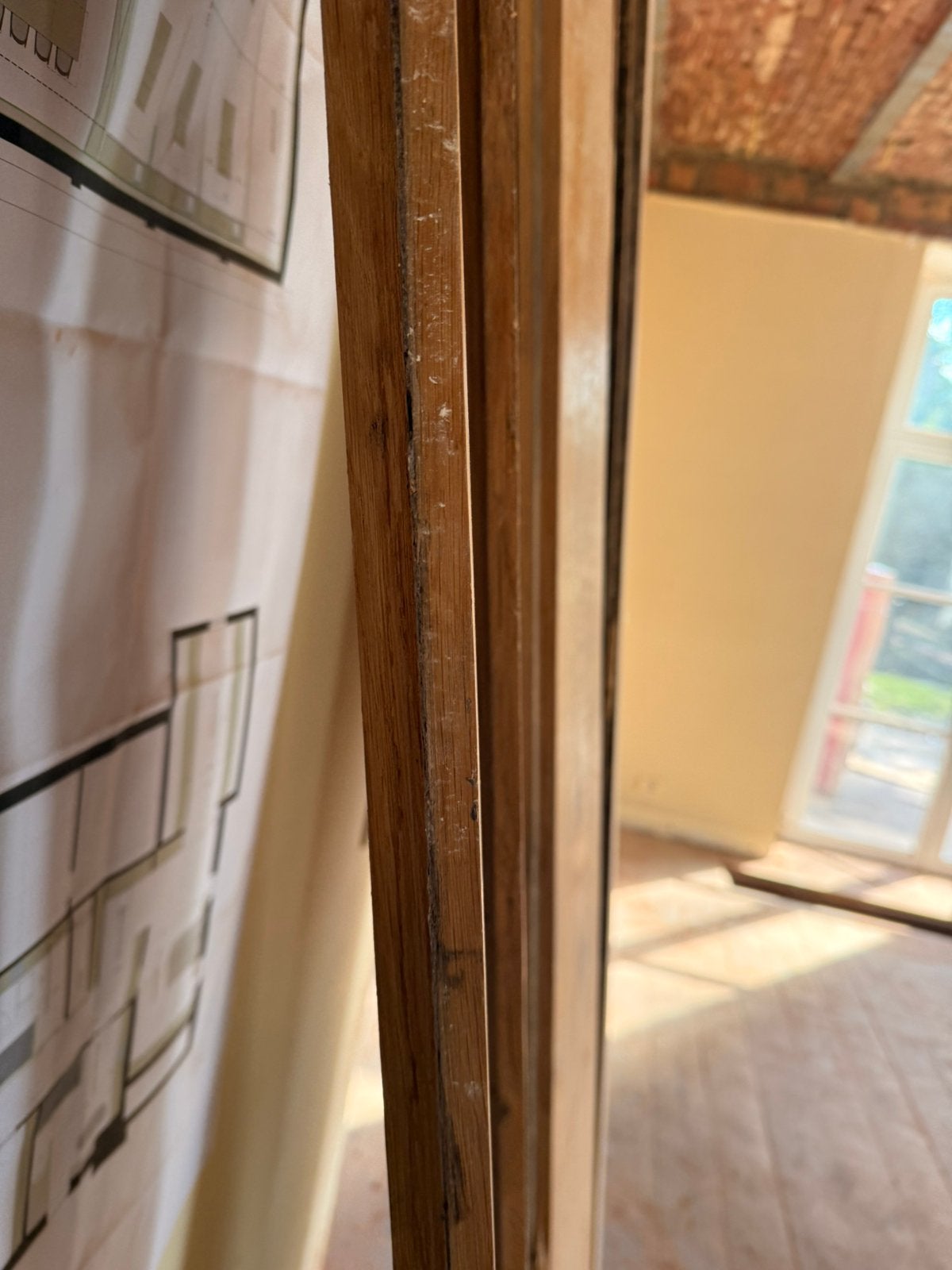 Volle eiken planken met tand en groef 3,5 cm dik, Ophalen, Gebruikt, Overige typen, Eiken