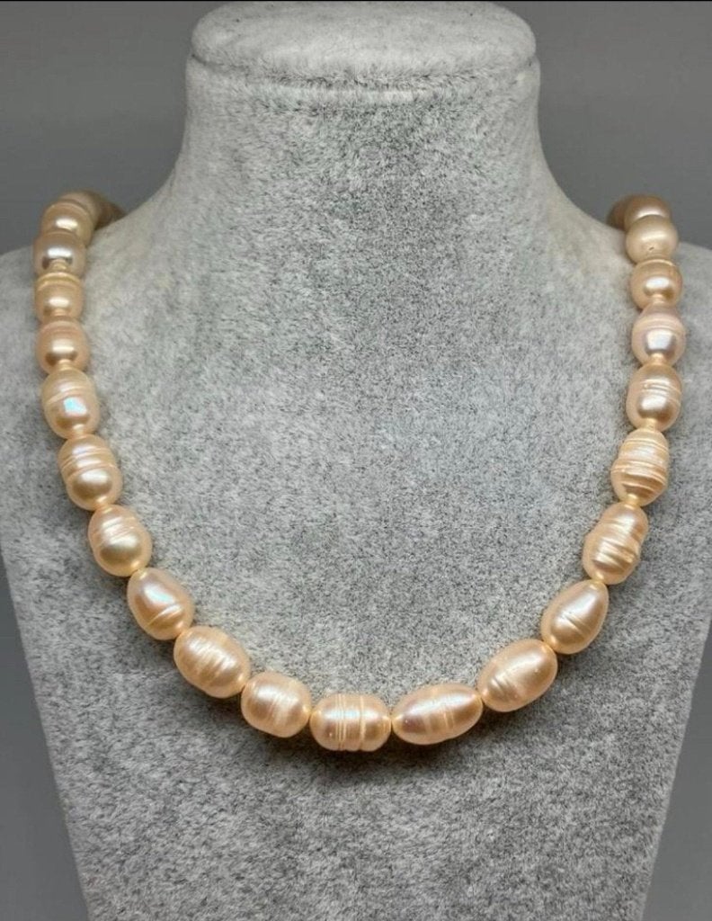 Pure Zoetwater Parel Ketting met Zilveren Slotje, Handtassen en Accessoires, Ophalen of Verzenden, Nieuw, Zilver