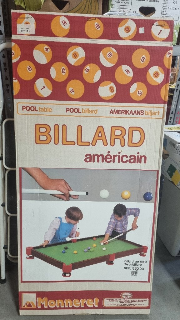 Billard américain Monneret sur table, Enlèvement, Utilisé