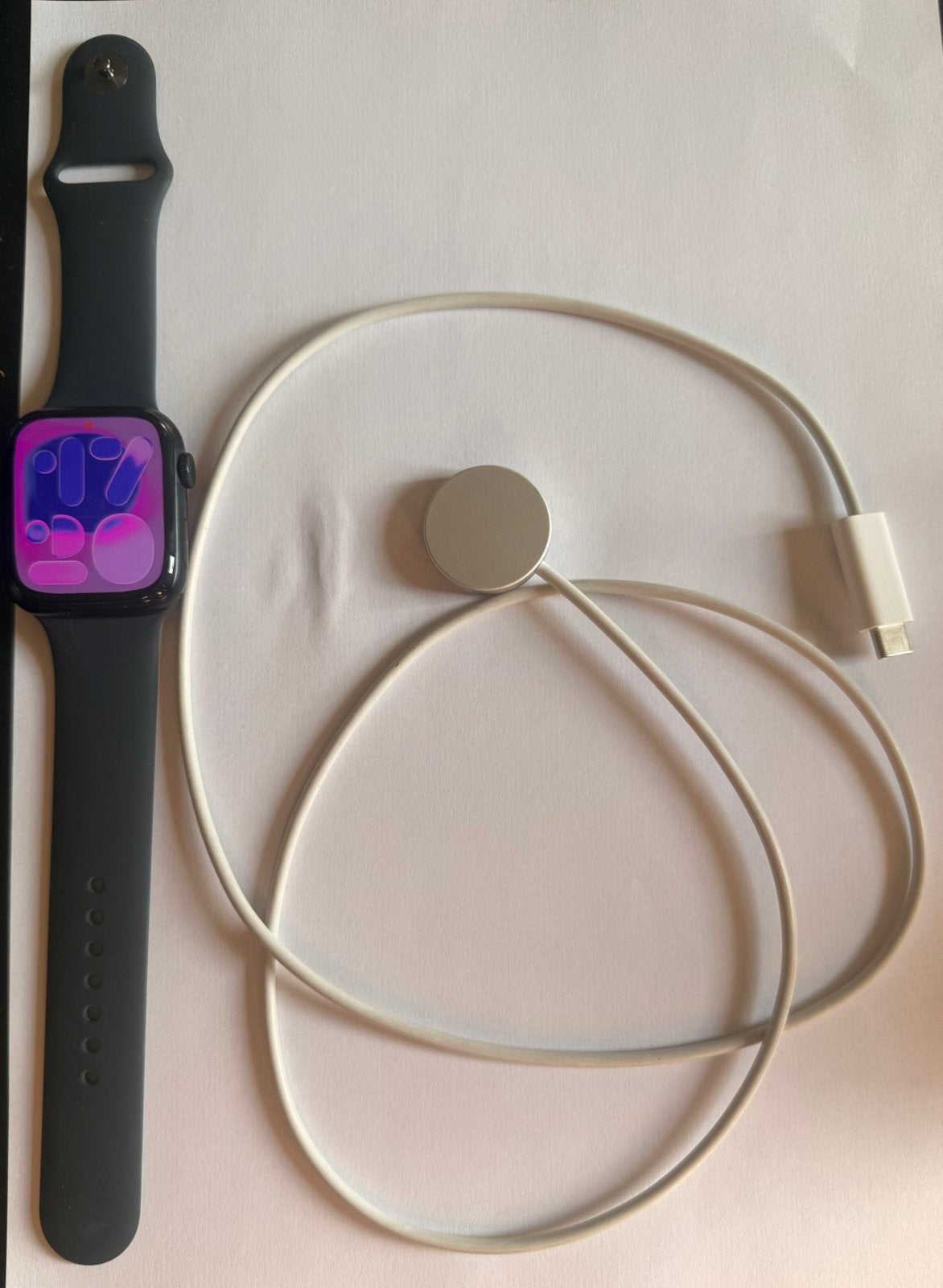 Apple Watch S8 45 mm Minuit, Ophalen, Gebruikt, Zwart, IOS