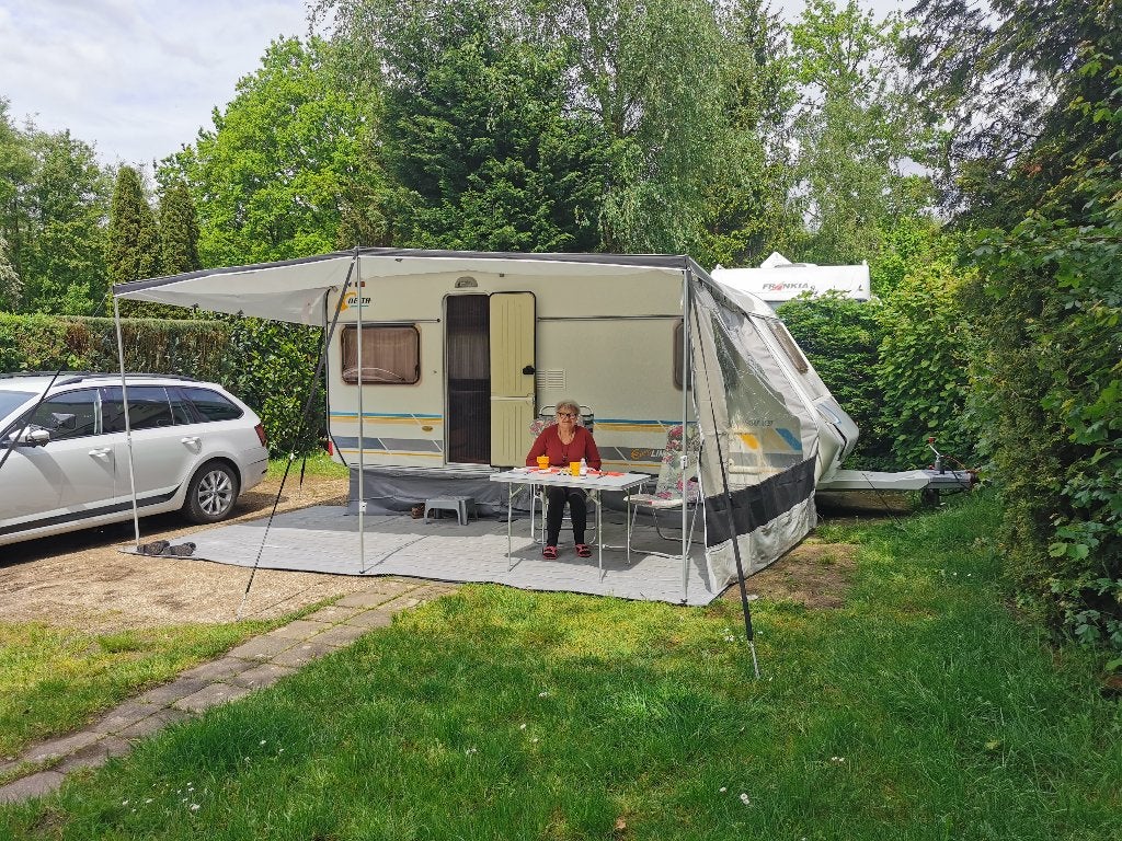 Luifel Marvella met zijstuk en lichtgewicht buizen., Ophalen, Zo goed als nieuw