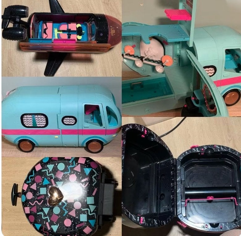 Pakket lol bus, vliegtuig, trolley, Verzamelen, Poppetjes en Figuurtjes, Ophalen, Gebruikt