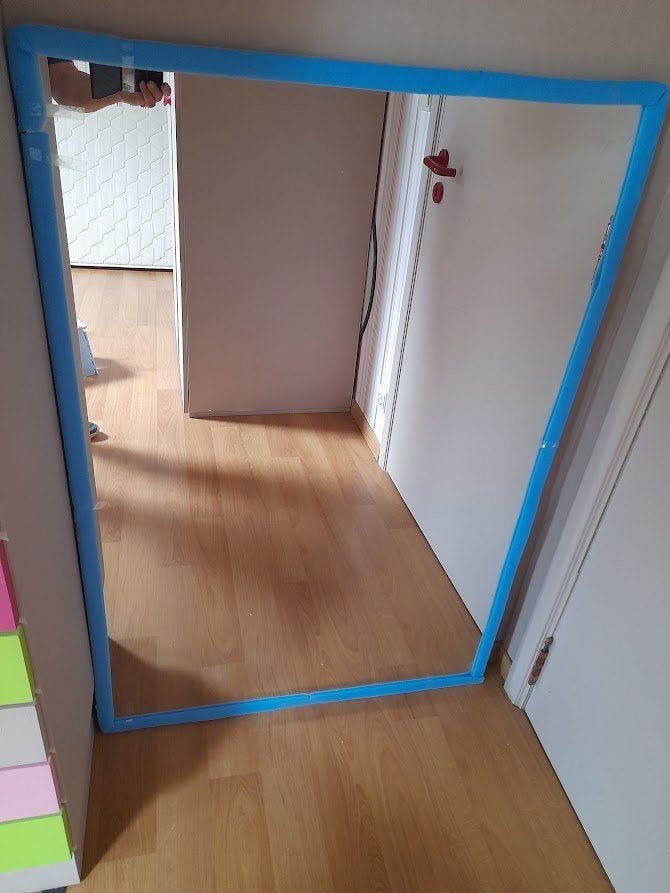 miroir, Enlèvement, Utilisé, 100 à 150 cm, Rectangulaire