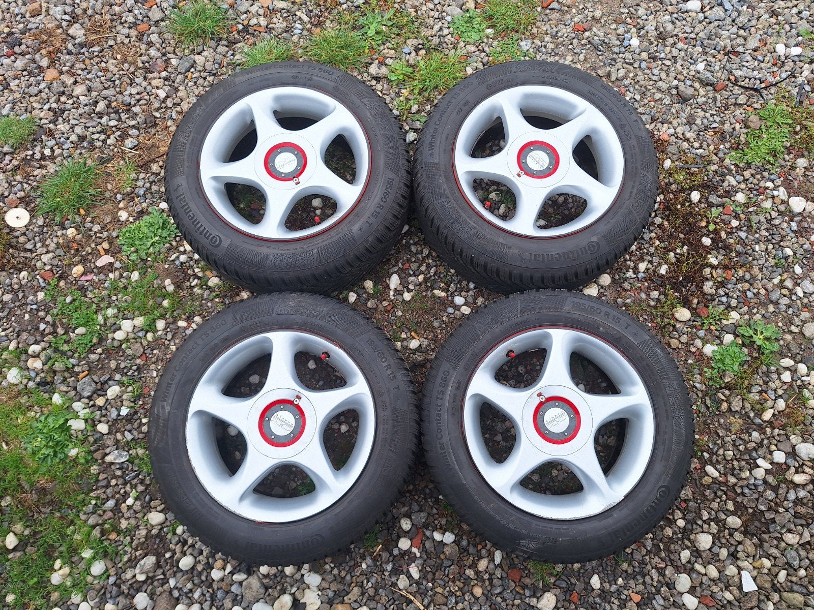 Jantes OZ 4x100 avec Pneus hiver 195/60 R15 T, Autos : Pièces & Accessoires, 15 pouces, Pneus hiver, Pneu(s), Enlèvement