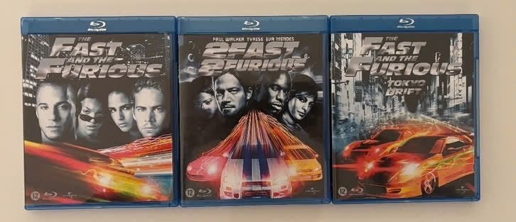 Blu-ray LOT The Fast and Furious 1-3, Enlèvement ou Envoi, Anglais, Blu-ray, Néerlandais