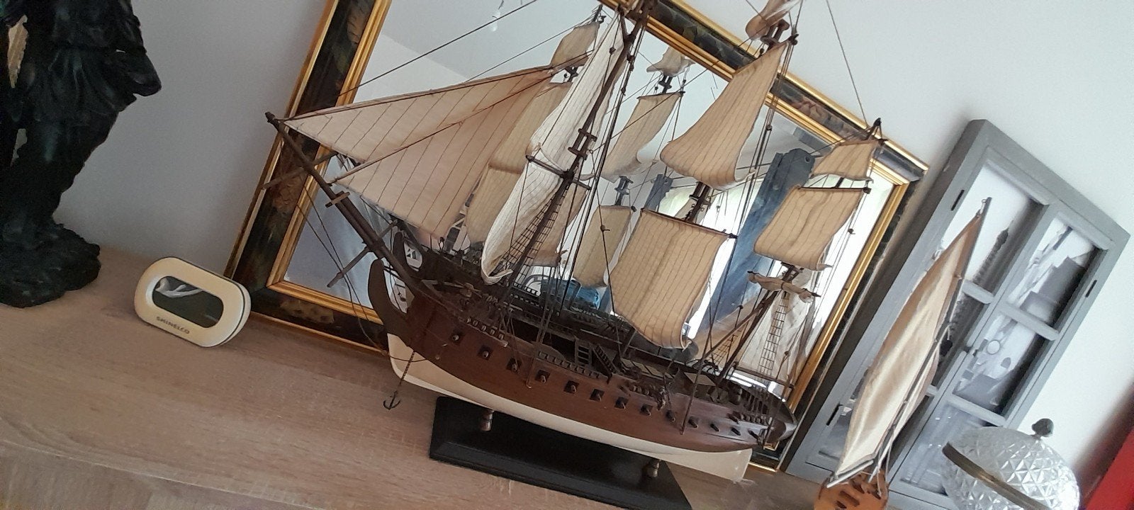 Prachtig 19e eeuws antiek fregatscheepsmodel, Hobby en Vrije tijd, Ophalen