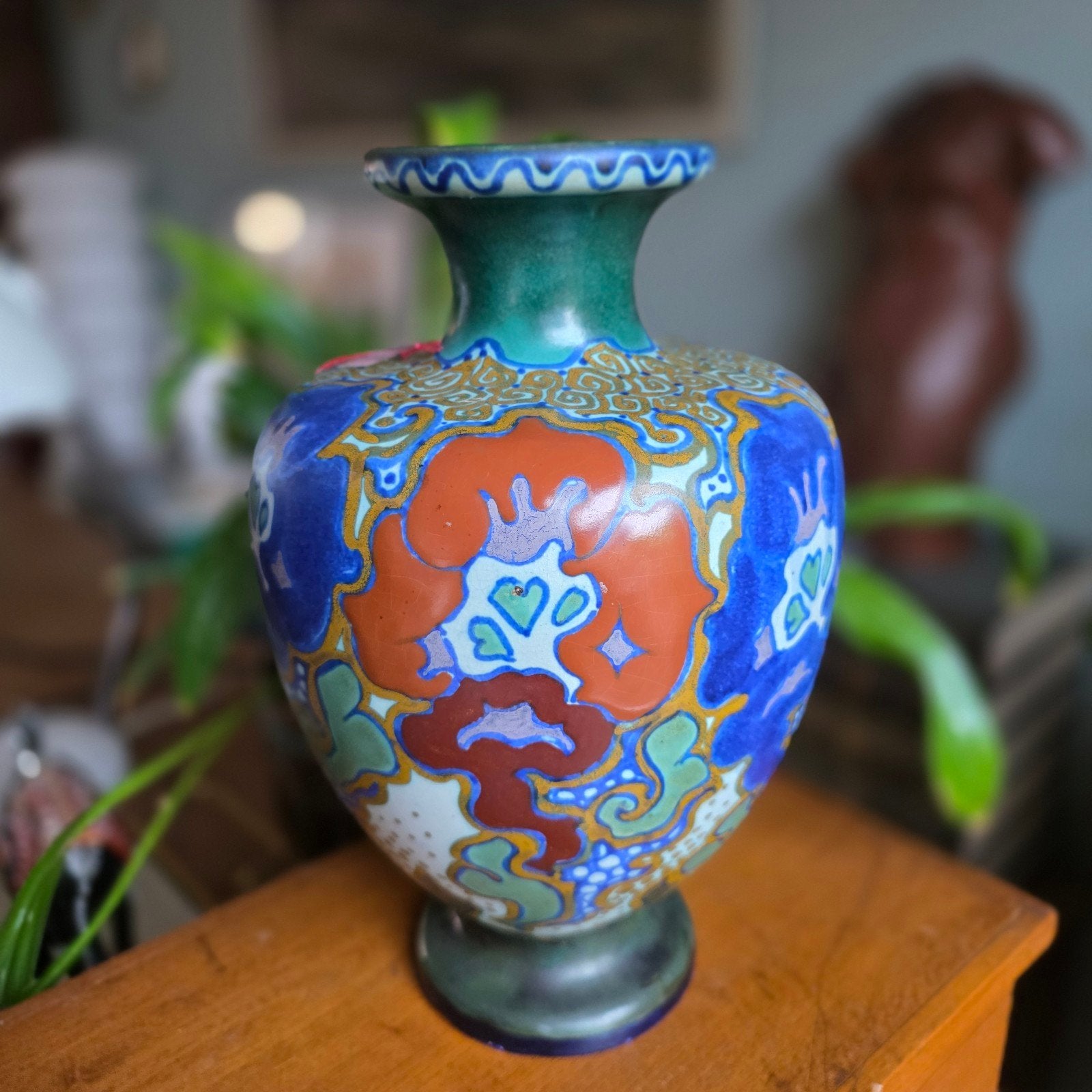 Grand vase en poterie Gouda - Modèle 1106 Decor Westland - P, Enlèvement ou Envoi