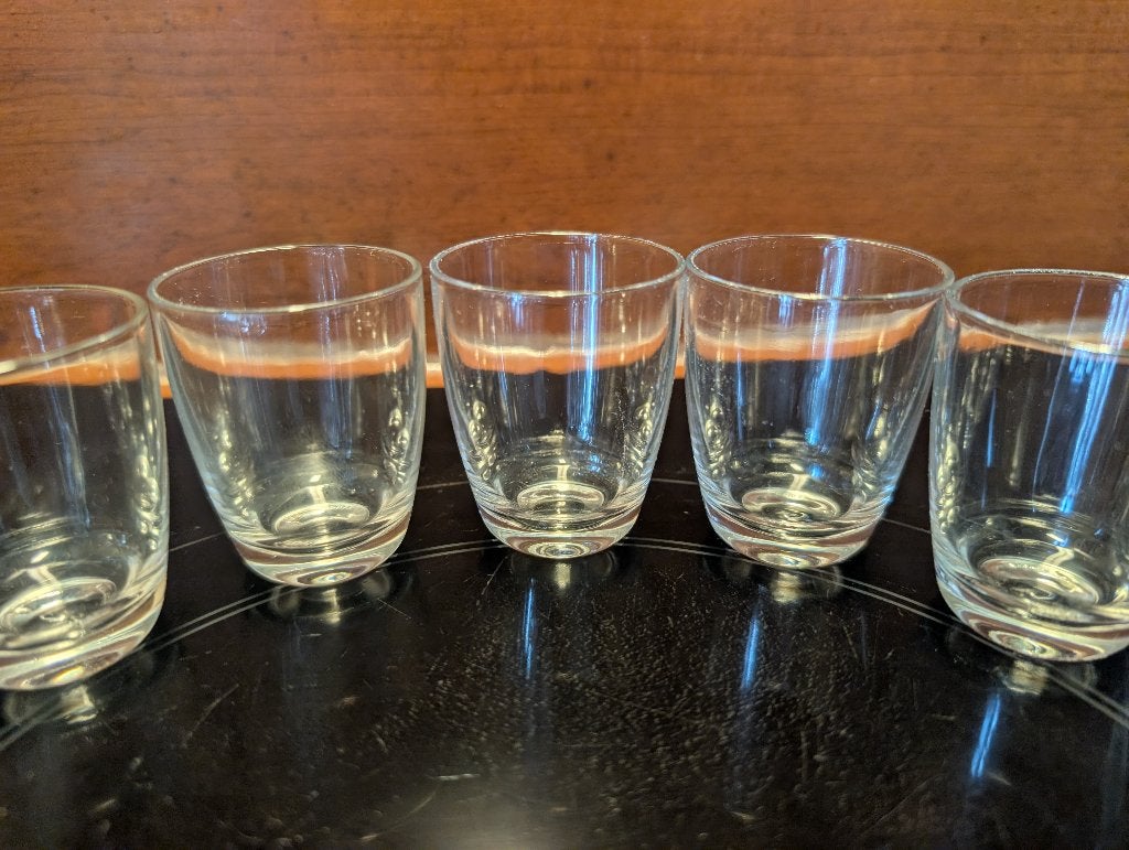 Set van 12 vintage Franse shotglaasjes / likeurglaasjes, Glas of Glazen, Vintage, Ophalen of Verzenden, Glas