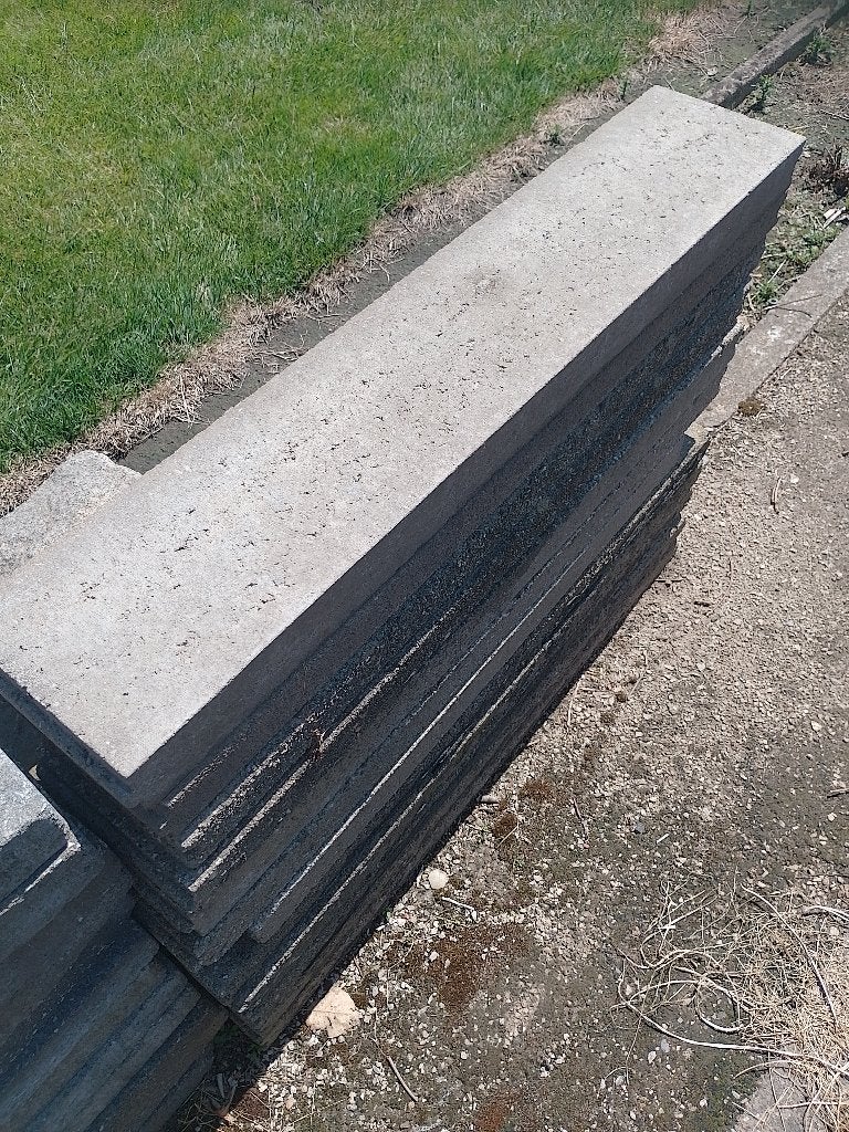 betonnen boordstenen, Moins de 25 cm, Bordure, Enlèvement, Utilisé