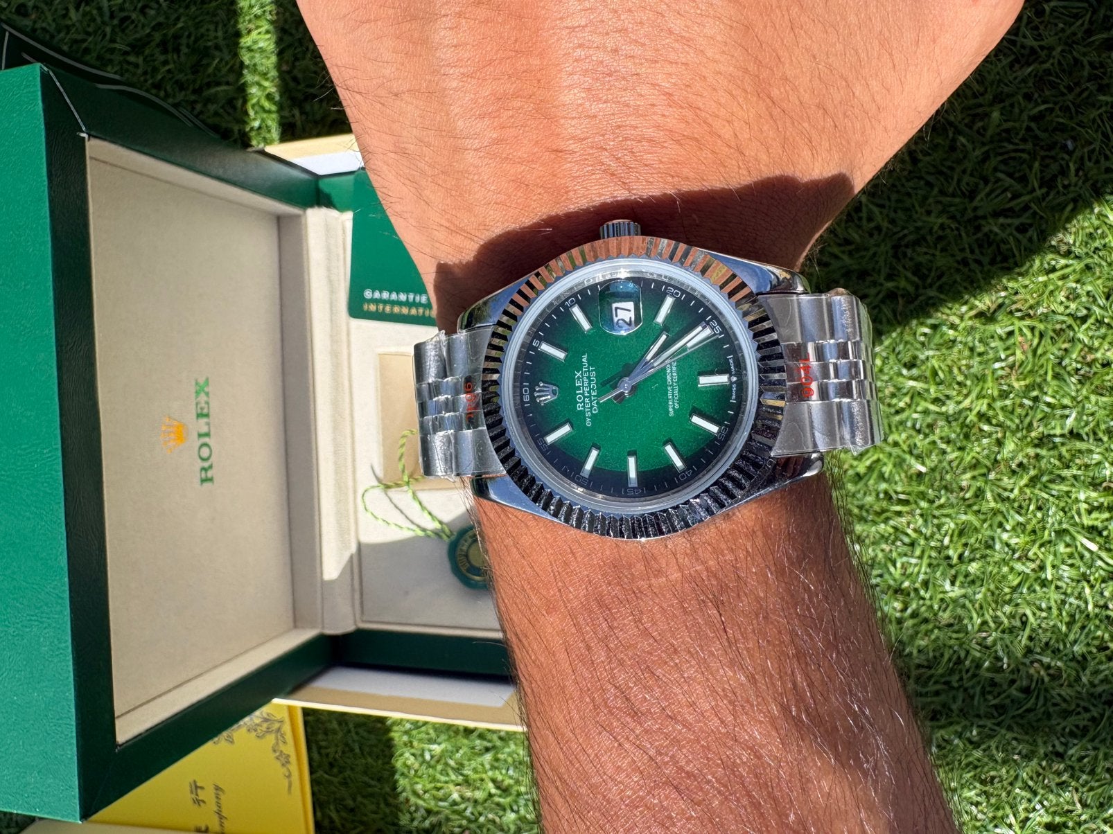 Rolex datejust green ombre, Bijoux, Sacs & Beauté, Montres | Hommes, Rolex, Enlèvement ou Envoi, Acier, Acier