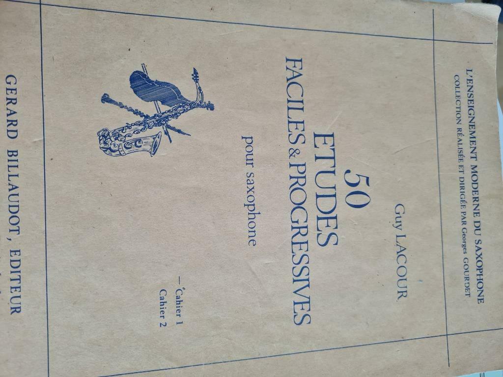 50 Etudes faciles & progressieves puur saxophone, Ophalen, Zo goed als nieuw, Instrument, GUY Lacour