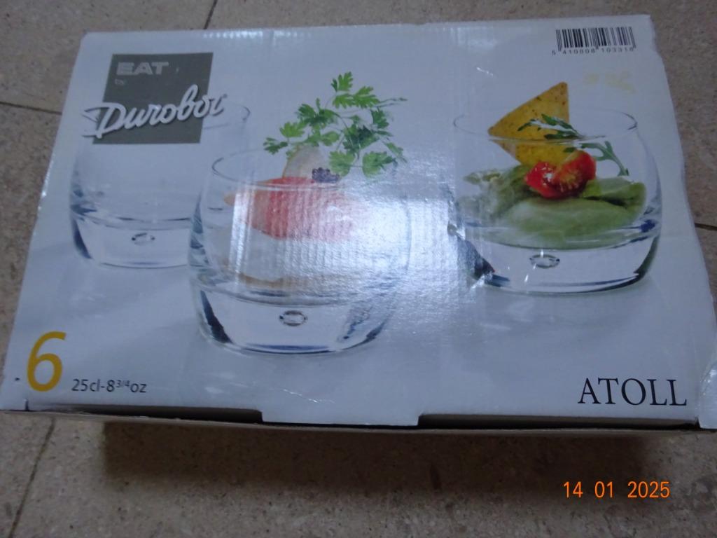 Aperitiefglazen/amuseglazen xxl durobor atoll*NIEUWSTAAT*, Enlèvement ou Envoi, Comme neuf, Verre, Verre ou Verres