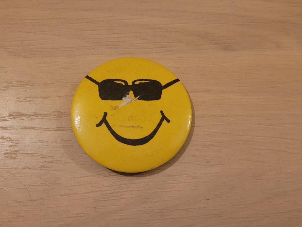 Vintage Acid New Beat en Acid House op zak, Ophalen of Verzenden, Zo goed als nieuw, Button