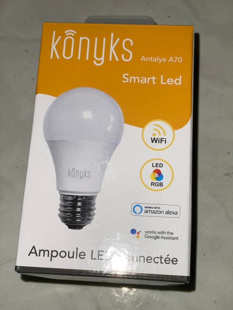 3 Ampoules couleur wifi Konyks, Enlèvement ou Envoi, Comme neuf, E27 (grand), Moins de 30 watts