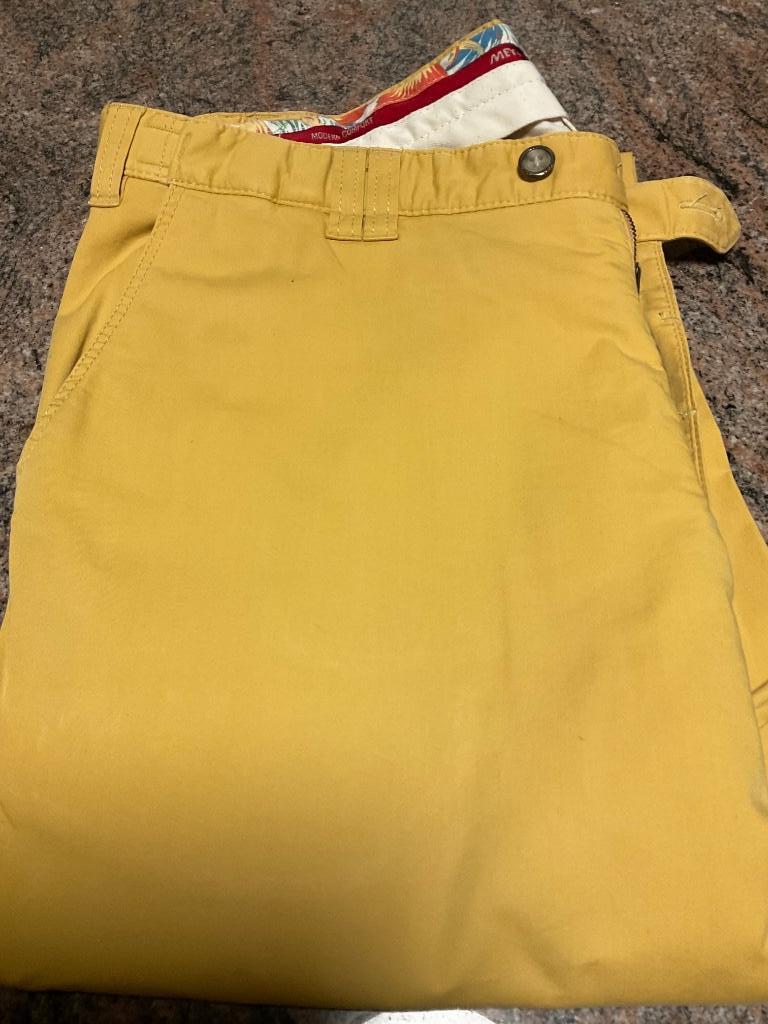 Katoenen broek, Kleding | Heren, Broeken en Pantalons, Geel, Ophalen of Verzenden, Zo goed als nieuw, Andere