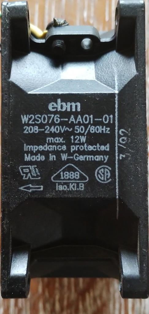 Elektrische ventilator motor 220v., Enlèvement