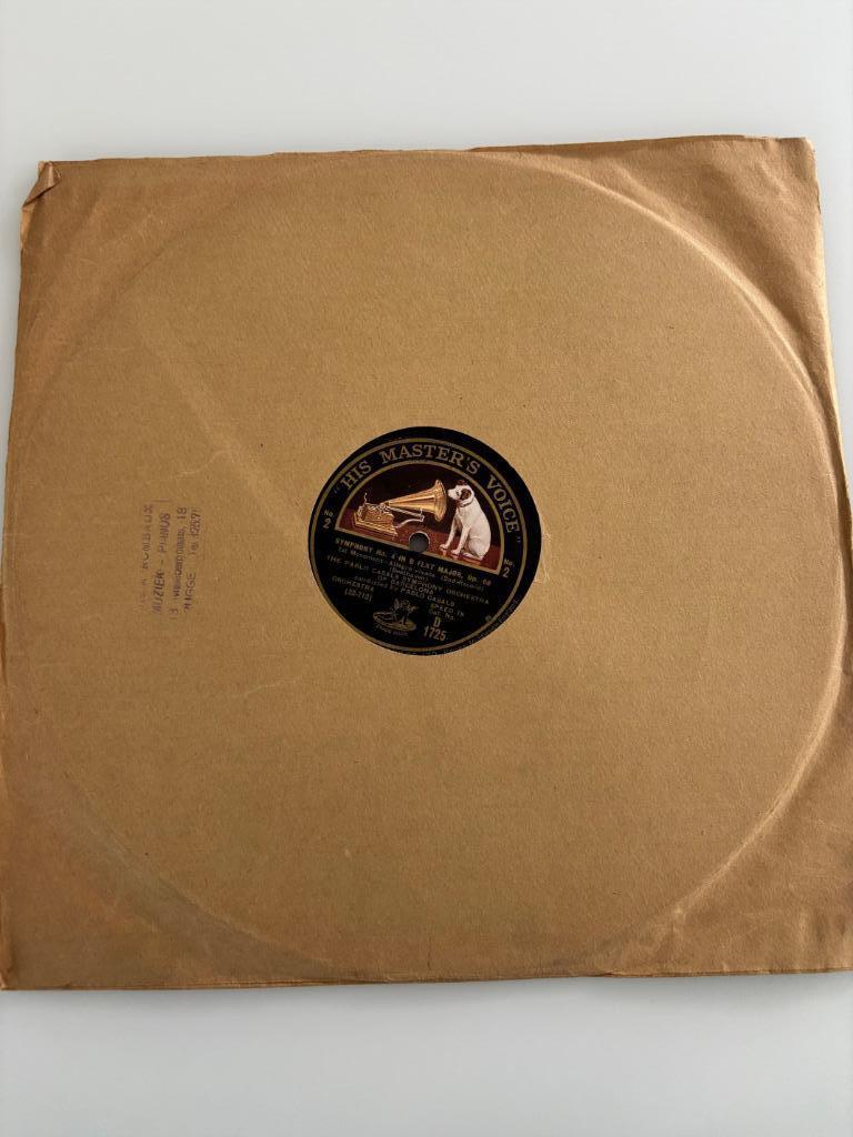 4x78 RPM Pablo Casals Symphony Orchestra Barcelona Beethoven, Orchestre ou Ballet, 12 pouces, Comme neuf, Enlèvement