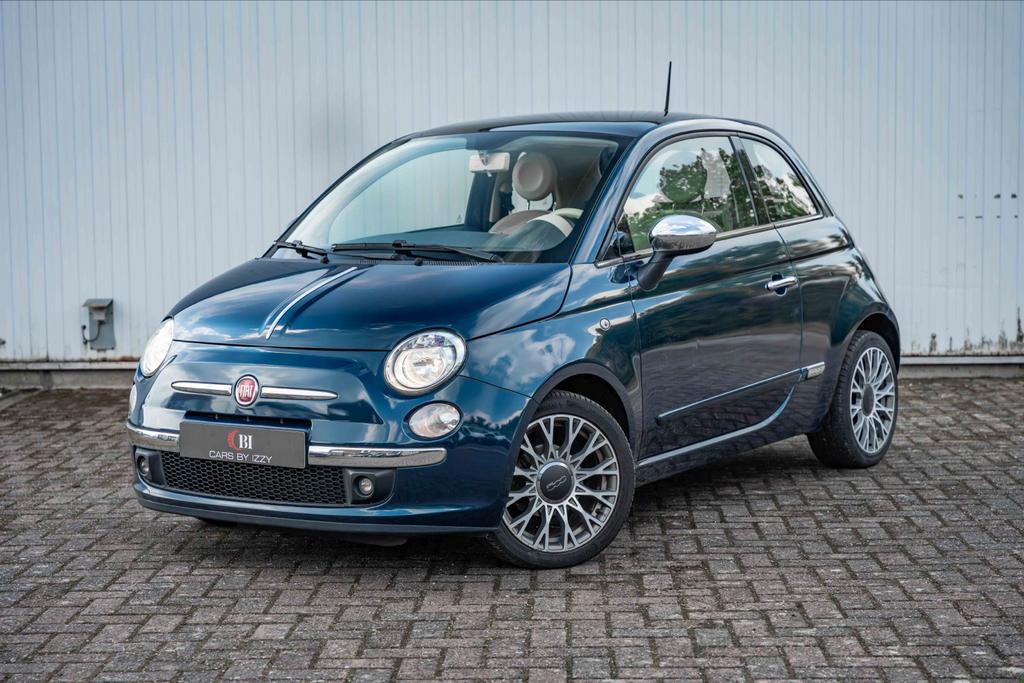 FIAT 500 1.0 LOUNGE|AIRCO|PANO|CRUISE, Euro 5, Stof, Beige, Blauw