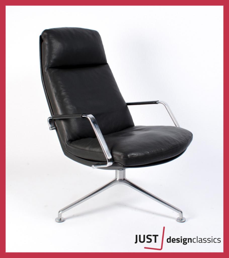 Walter Knoll FK-86 Lounge Zwart Leder, Ophalen, Zo goed als nieuw