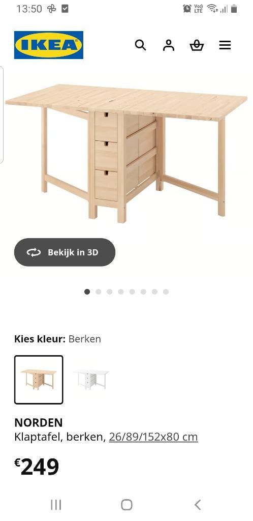 Tafel, Huis en Inrichting, Tafels | Eettafels, Ophalen, Gebruikt