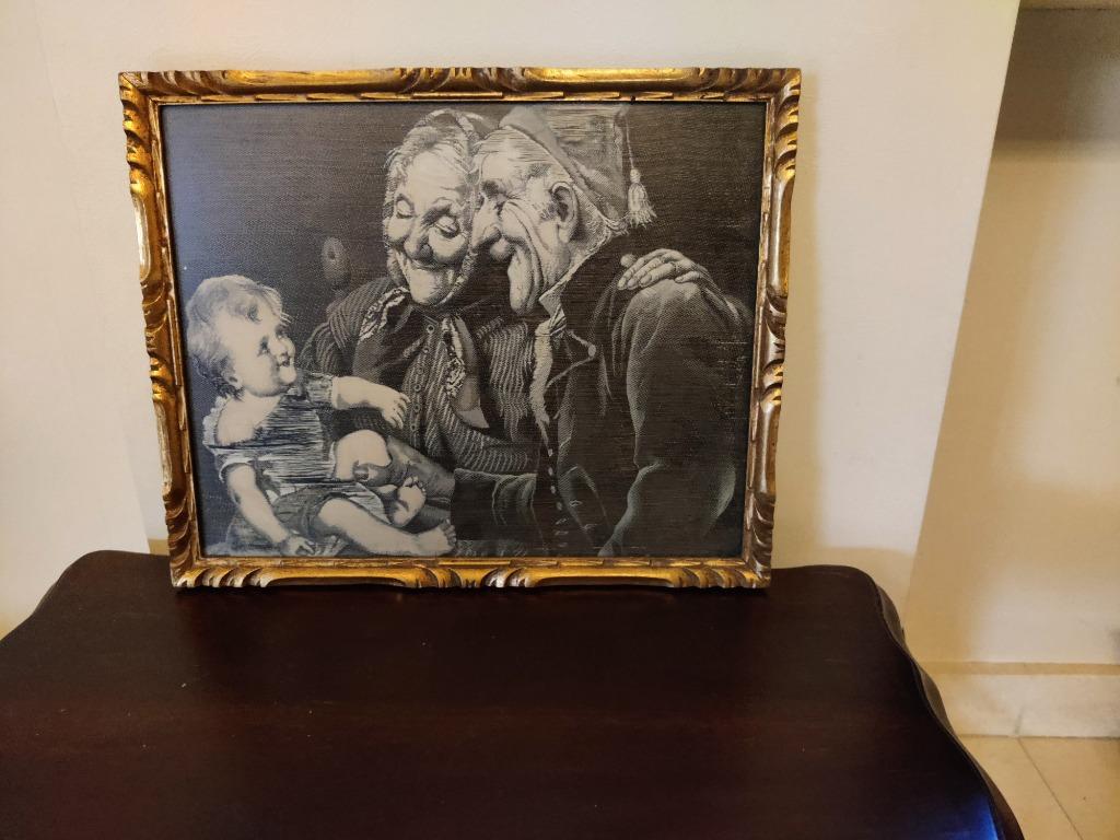 grand-père et grand-mère avec petit-enfant, Antiquités & Art, Enlèvement