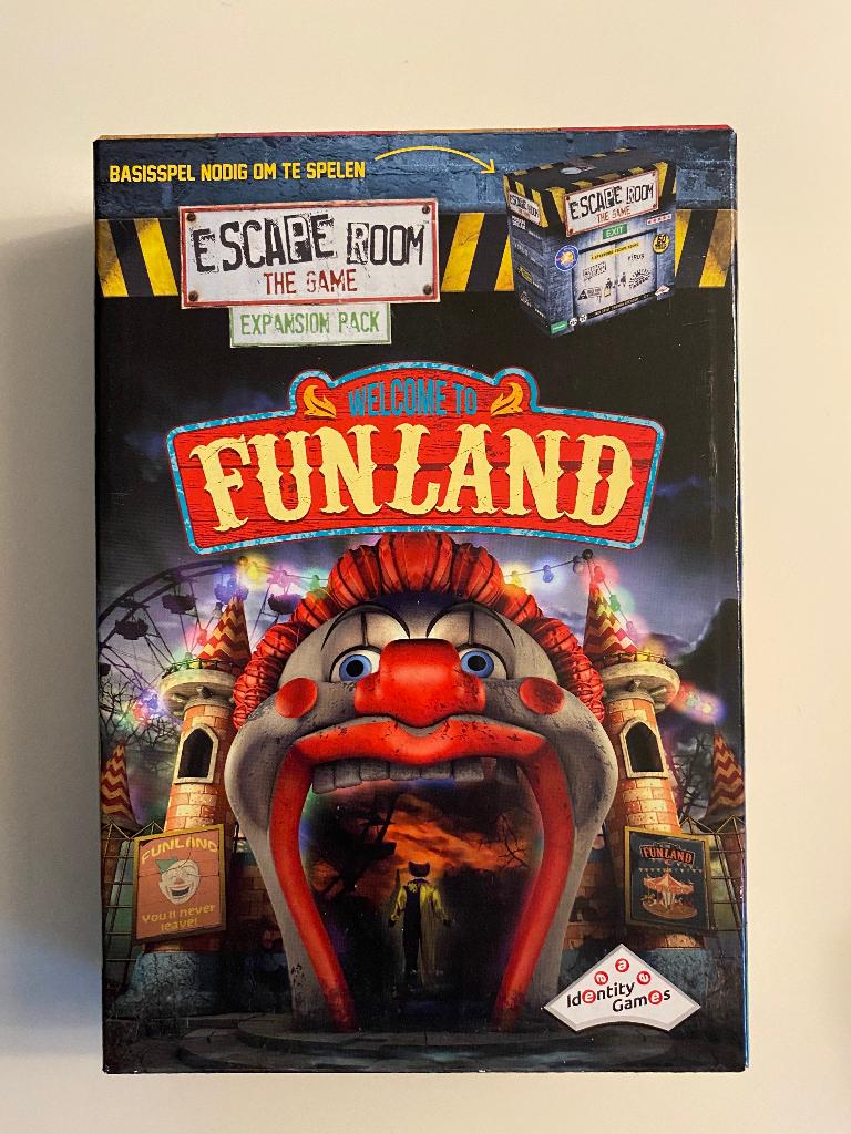 Welcome to Funland, uitbreiding Escape room The game, Hobby en Vrije tijd, Ophalen of Verzenden, Nieuw, Identity Games