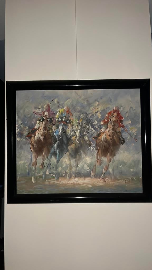 Original Taylor Racehorses painting, Antiek en Kunst, Ophalen
