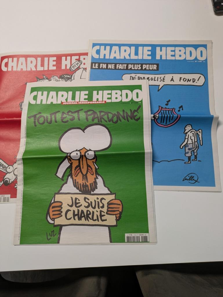 Charlie Hebdo N 1178 First Ed. Je Suis Charlie 1179/1180, Verzenden, 1980 tot heden, Krant