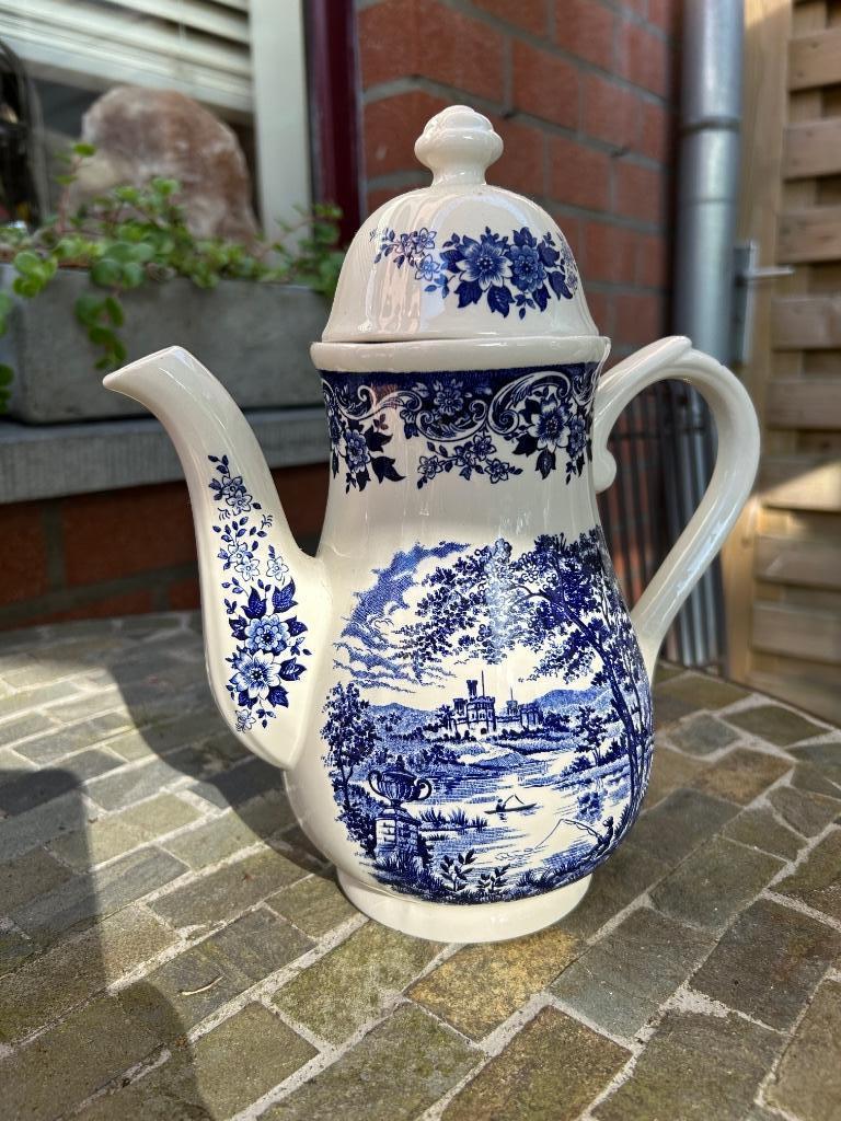 Koffiekan Ironstone broadhurst Staffordshire England blauw, Enlèvement