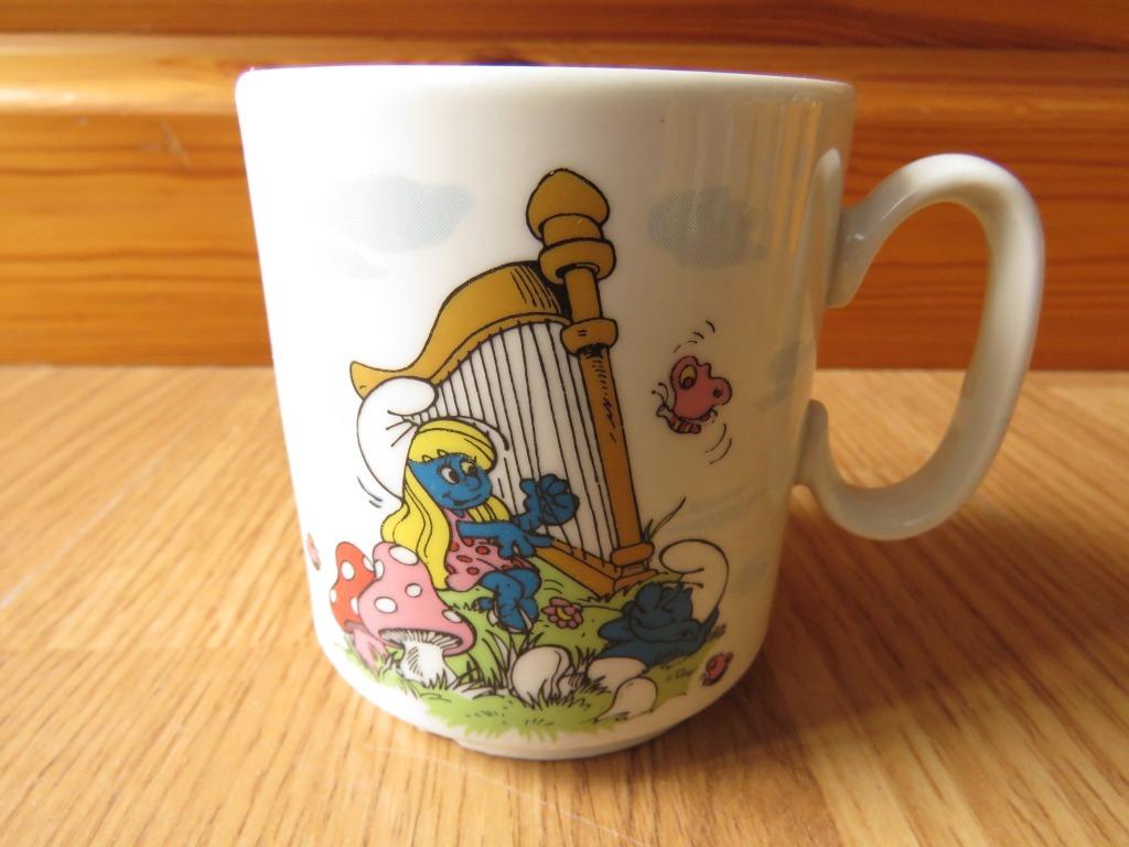mug tasse les Schtroumpfs en faïence, Ophalen of Verzenden, Gebruikt, Overige materialen, Kop(pen) en/of Schotel(s)