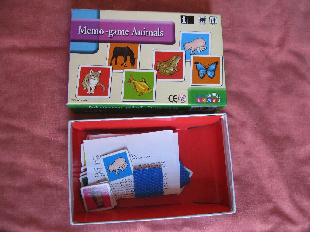 Memospel met dieren 32 kaarten, Een of twee spelers, Ophalen of Verzenden, Gebruikt