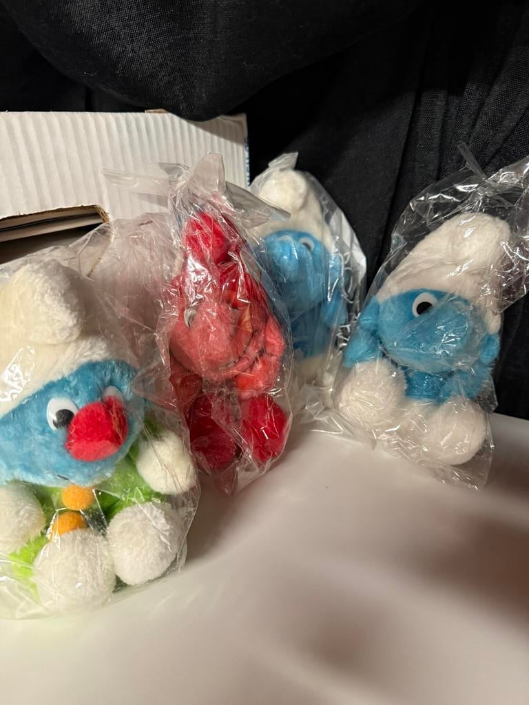 Schtroumpfs en peluche lot de 4, Collections, Schtroumpfs, Enlèvement ou Envoi