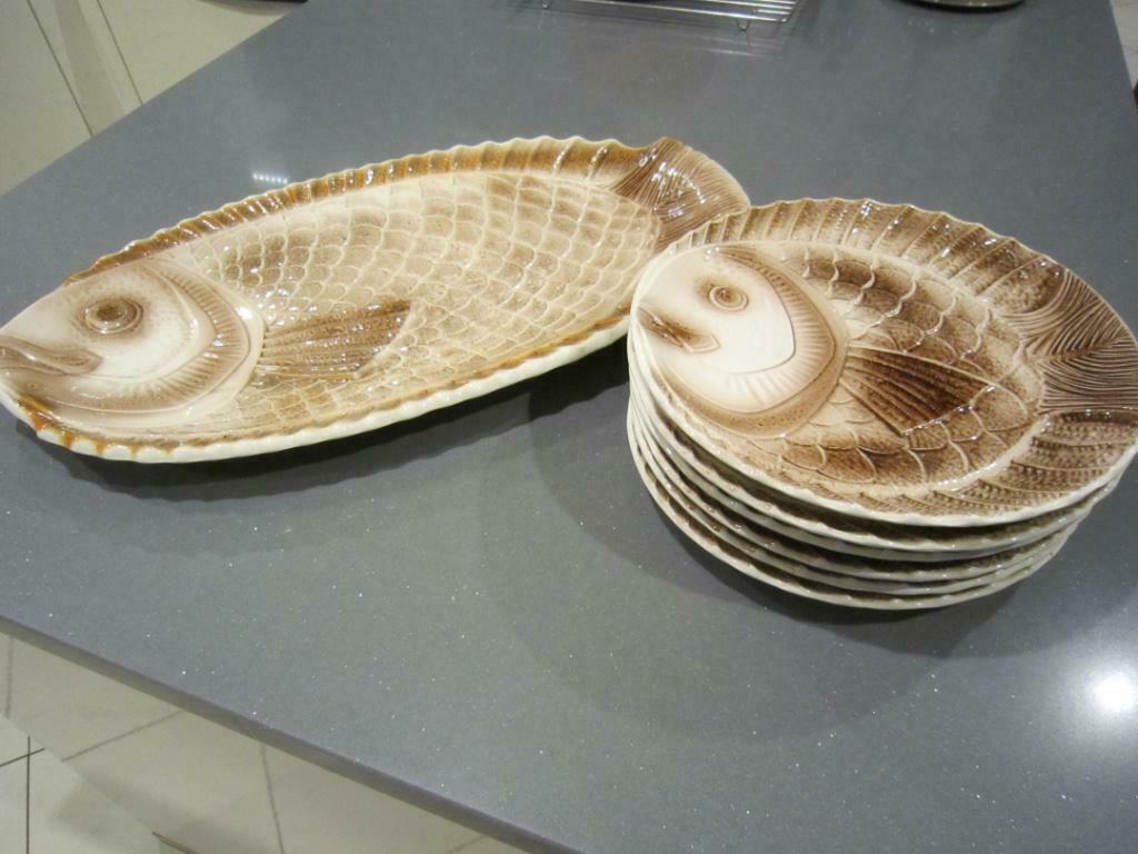 Service à poisson pour 6 personnes., Maison & Meubles, Cuisine | Vaisselle, Assiettes(s), Comme neuf, Enlèvement, Autres styles
